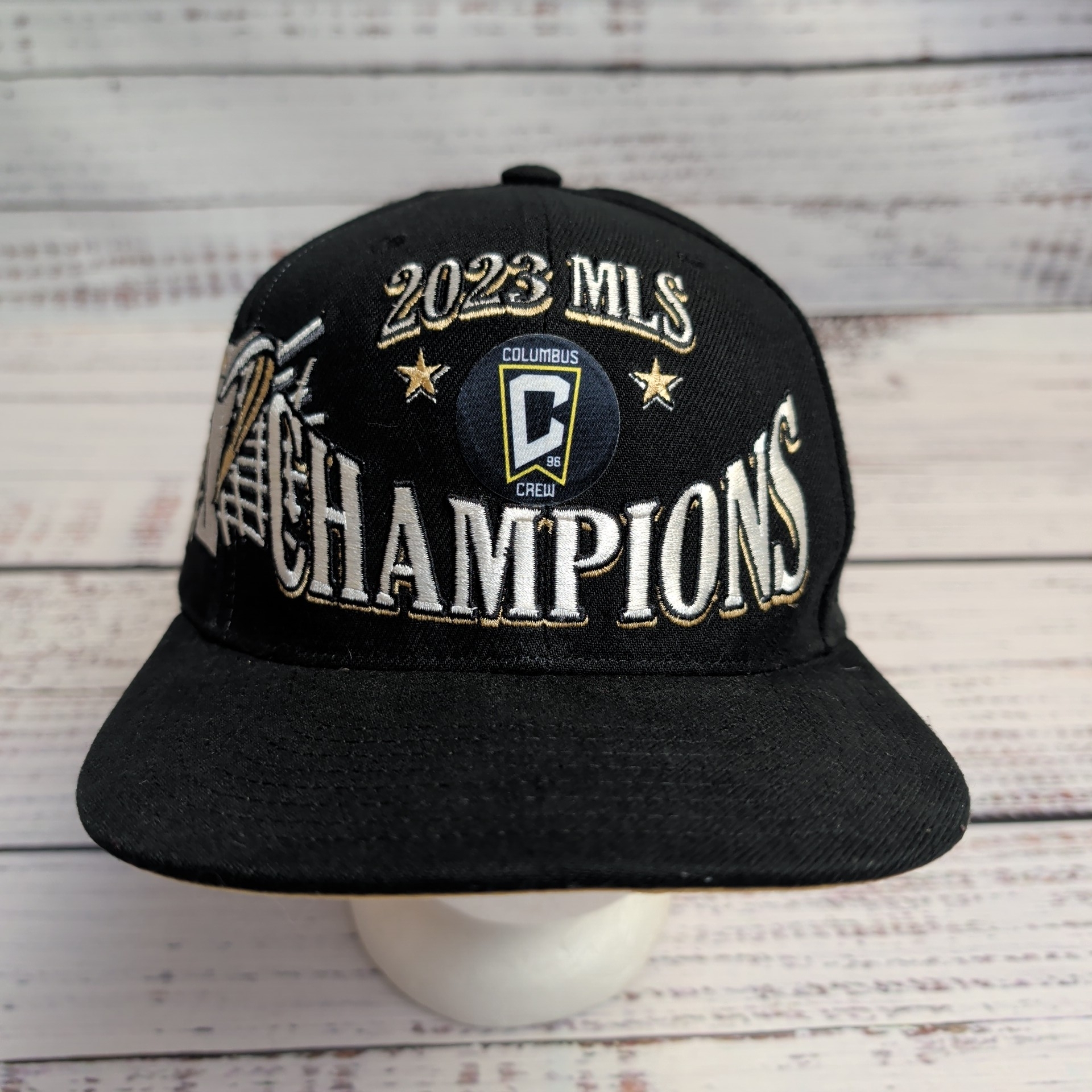 Columbus Crew Hat Cap Snapback Black Mitchell  Ness Cup 2023 Mls Champions